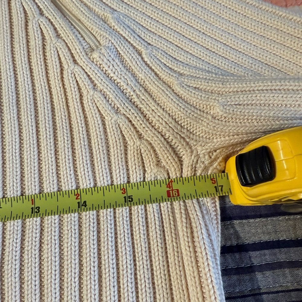 Banana Republic Cream Ribbed Turtleneck Sweater - Picture 12 of 12